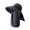 Breathable Face Covering Sun Hat Wide Brim Integrated Fishing Hat  Outdoor Activities