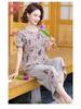 2025 Summer Chinese Style Top & Chiffon Short Sleeve Two-Piece Set for Middle-Aged Women