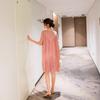 V-shaped pleated thin home long skirt Nightwear Modal nightgown Summer Dress Casual Loose Nightdress Female Sleepshirt