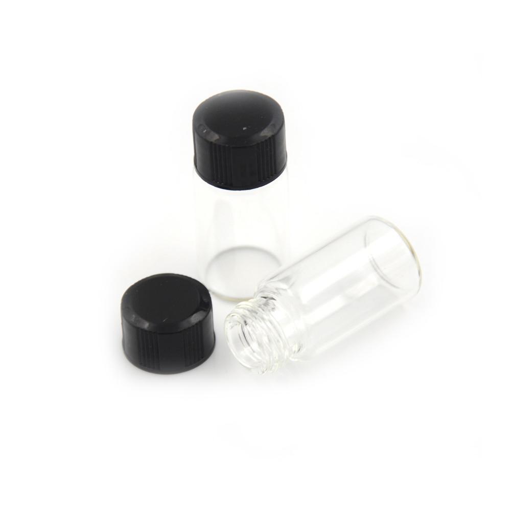 5Pcs Small Glass Vials Bottles Clear Containers With Screw Cap 3ml