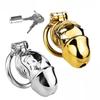 Men Stainless Steel CB Lock Penis Cage Cock Lock Chastity Lock Sex Toy Femdom Ball Stretcher