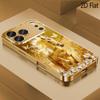 Golden Steed Patterned Tempered Glass Design for iPhone16 17 ProMax 1514 1312 11ProMax Phone Case Camera Cover Shockproof Hard B