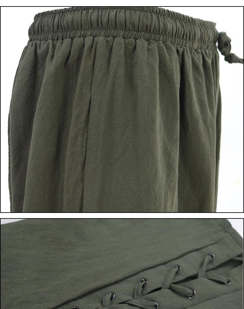 Men's Casual Pirate-Style Ankle Strap Quick Dry Pants for Summer