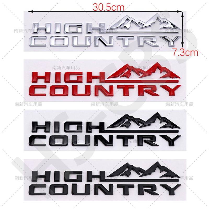 ABS High Country Emblem Rear Trunk Logo High Country  Badge Auto Body Decal Car Fender Stickers Styling Accessories