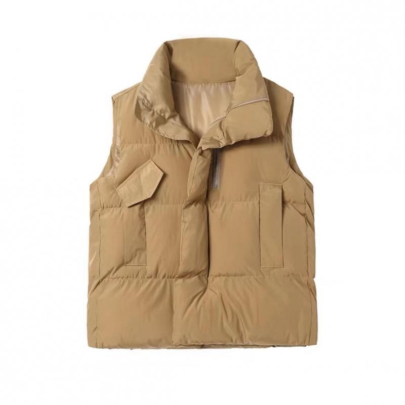 Women's European Style Sleeveless Down Cotton Padded Jacket - Versatile Autumn/Winter Fashion Vest
