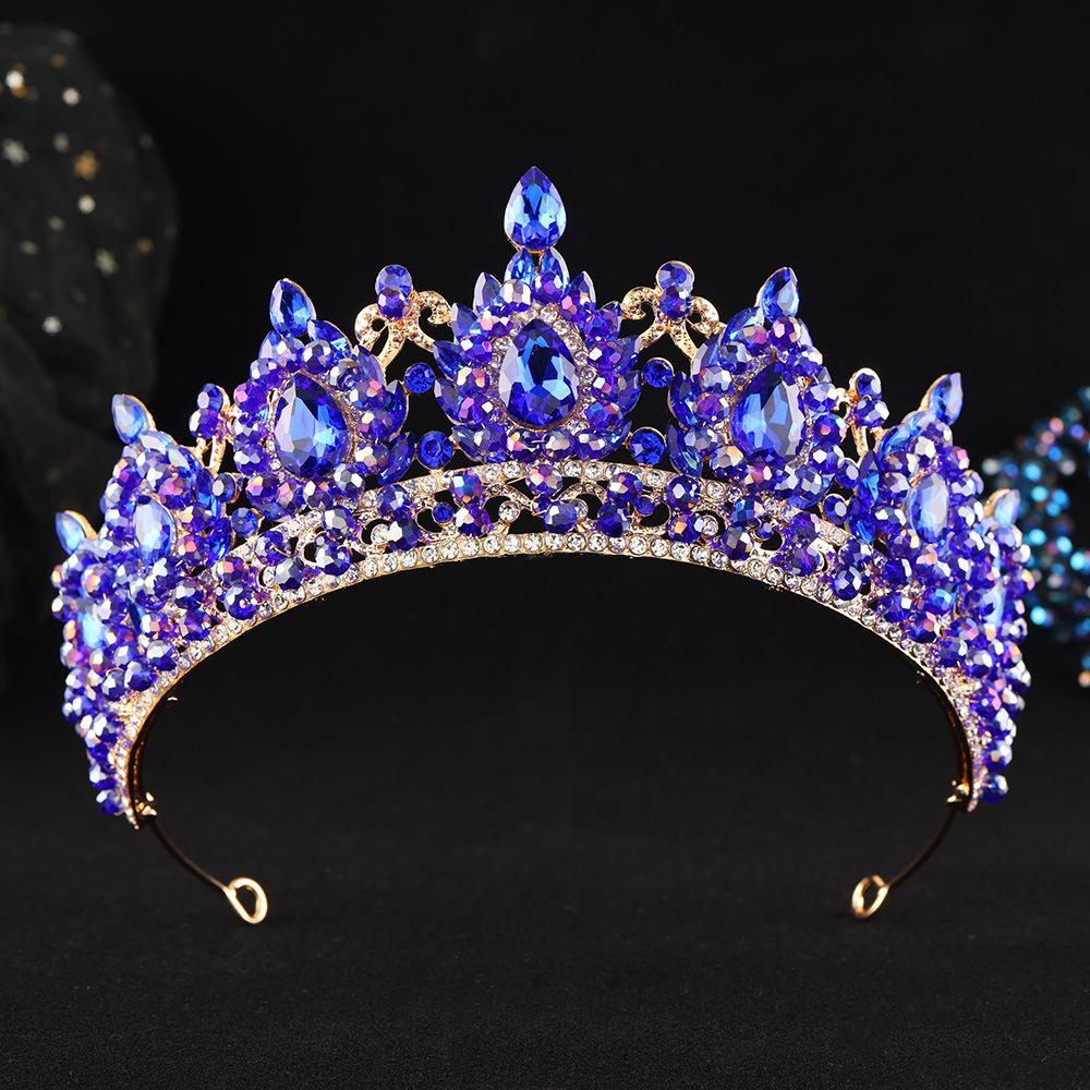 DIEZI Handmade Elegant Bridal Crystal Beads Tiara For Women Girls Wedding Party Luxury Queen Crown Hair Dress New Accessories