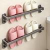 Punch-Free Wall-Mounted Bathroom Slipper Rack