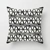 Office Living Room Home Pillowcase Car Ornaments Geometric Black and White Pattern Pillowcase