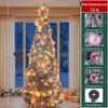 Retractable Folding Christmas Tree with Lights - Easy Setup for a Cozy Holiday Atmosphere