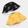 Basin hat female summer street double-sided butterfly bucket hat outdoor sun hat small fresh sunscreen bucket hat tide