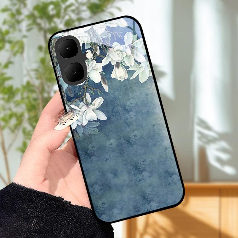 For Infinix Smart 10 X6725 Case Tempered Glass Shockproof Back Cover Phone Cases For Tecno Pop 10 Camera Protective Shell Fundas