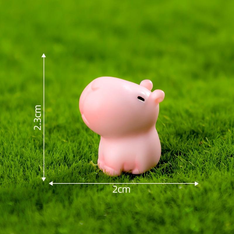 Cute Pink Capybara Capybara Figurine Decorative Hanging Accessories Micro-landscape Mini Ornaments