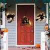 Halloween LED Lights with Hanging Rope Battery-Powered Ghost Pumpkin Hanging Party Lights for Shop/Home/Yard Windows for Indoor/Outdoor