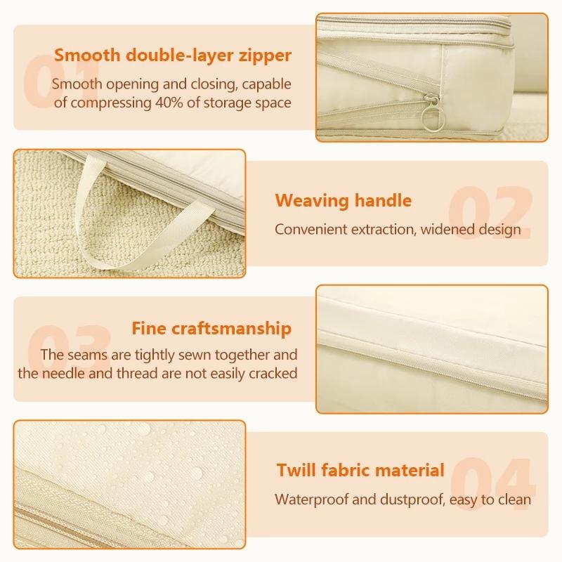 Set de 4 bucăți Geantă de depozitare de călătorie Geanta de depozitare pentru bagaje cu compresie Cub de ambalare cub de ambalare Cuburi de ambalare