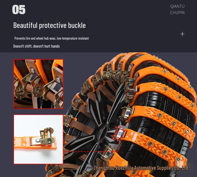 Universal Anti-Skid Snow Chains for Cars, Vans, Sedans, and SUVs