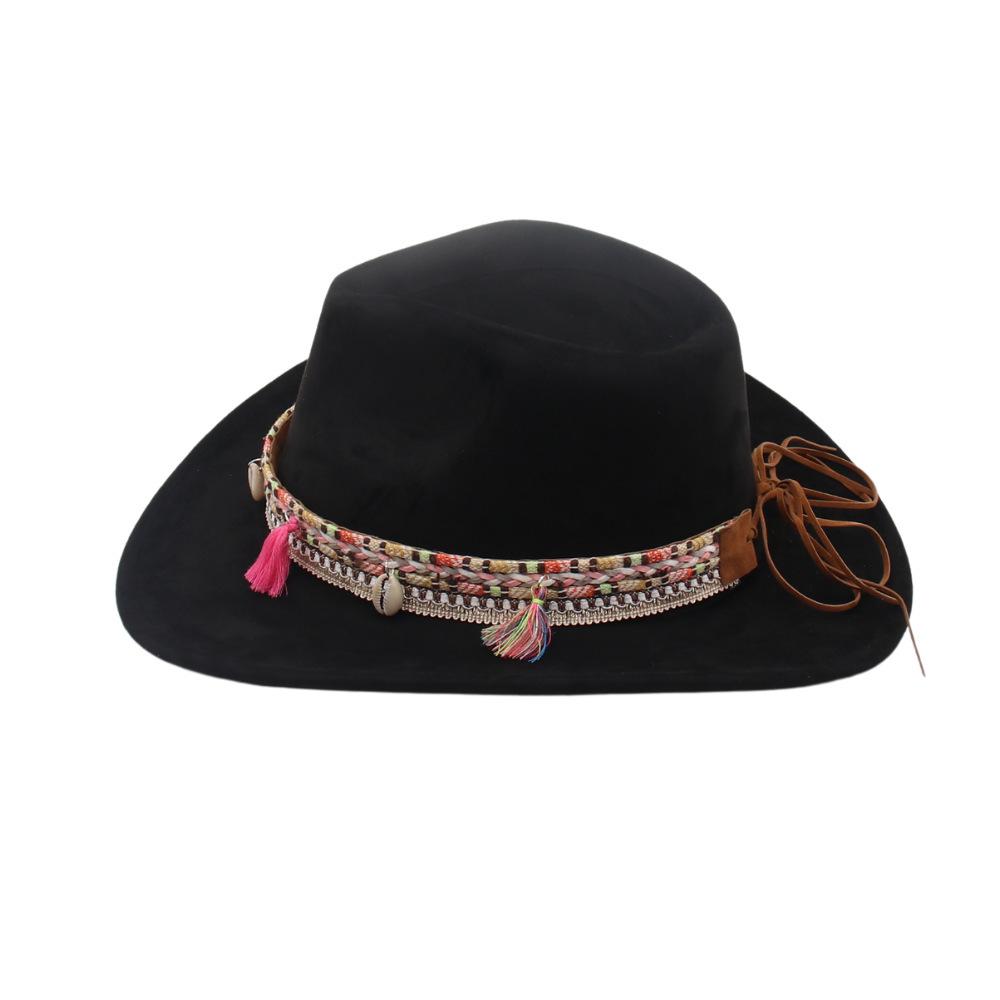 Uomini e Donne Eseguono Cappelli di Feltro, Ballano Cappelli di Lana, Stile Straniero, Con Accessori, Temperamento Retrò Cappello a Cilindro, Cappello Jazz