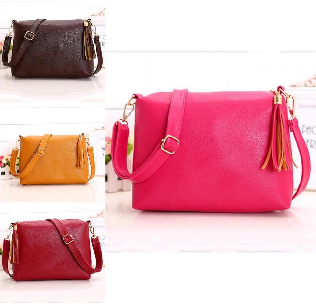 Sweet Lady Style Cross Section Square Cross Body Bag With Tassel Detail
