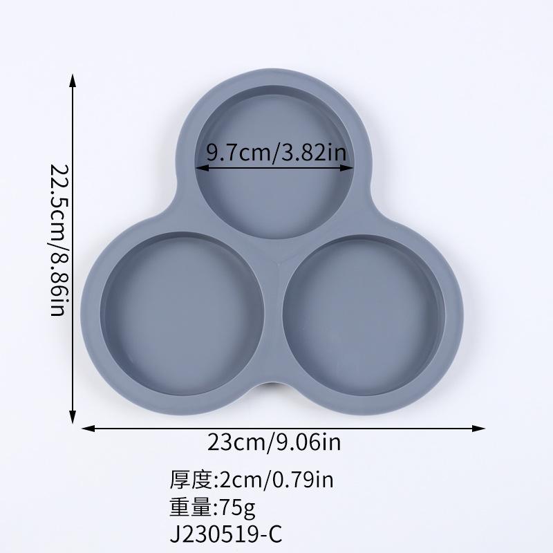 Air Fryer Egg Mold Round Shape Eggs Mold 3 Cavity Non-Stick Silicone Air Fryer Egg Pan Egg Steamer Cooking Mold Fried Egg Tool