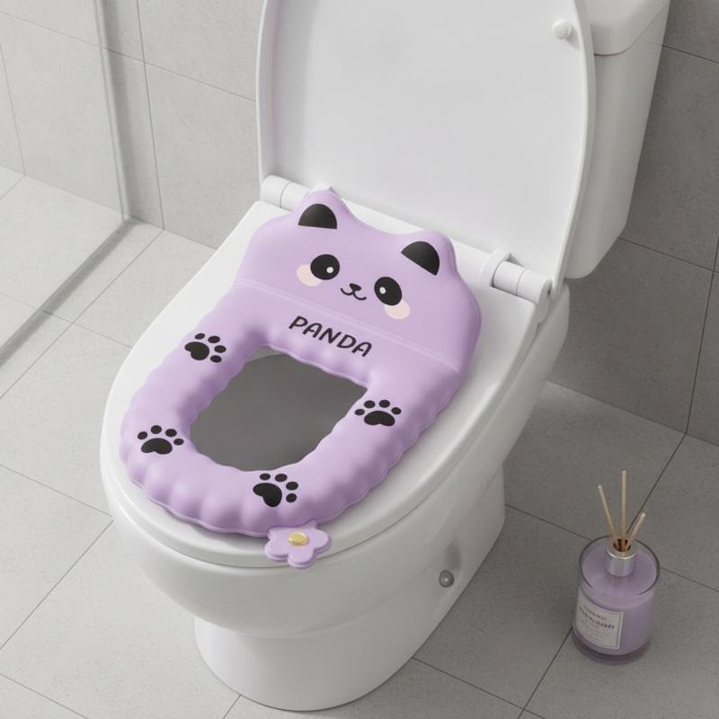 Cartoon Eva Soft Warm Washable Toilet Seat Cover With Backrest Aromatherapy Pod For Bathroom Great Finds For The Home