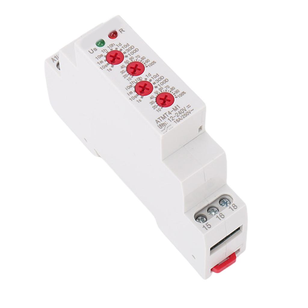 Multifunctional Time Delay Relaying 10 Functions DIN Rail Mount Wide Voltages Designs 12V 240V for Industrial Control