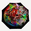 Colorful Tiger Skull Art Print: Vibrant Wildlife DecorUmbrella, Portable 3-Fold Umbrella for Men & Women,Christmas Gift ES264