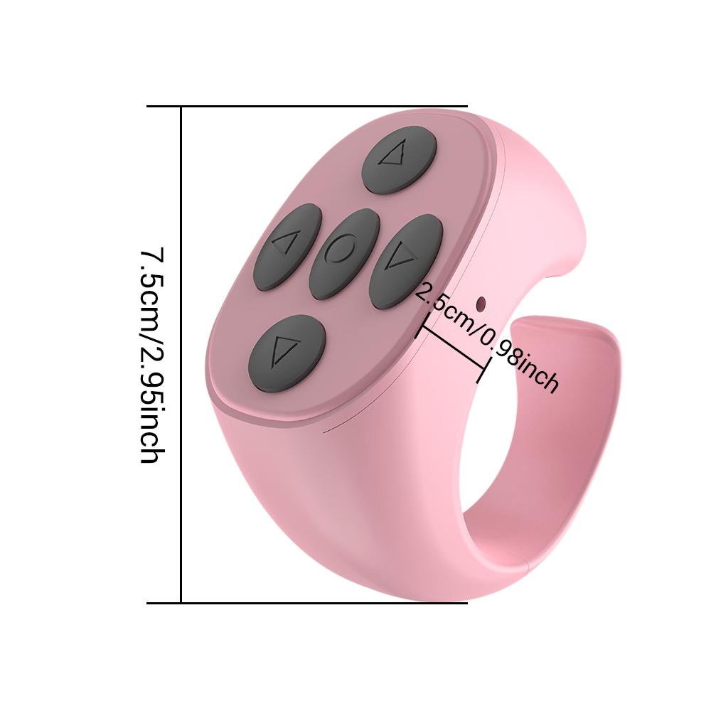 For TikTok Ring Bluetooth Remote Control Fingertip Selfie Video Controller Automatic Page Turner Browsing Controller
