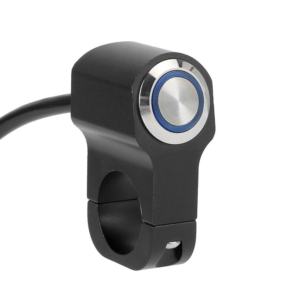 22mm 0.87in Waterproof Steel Spotlights Headlight Handlebar Switch for Motorcycle ATV