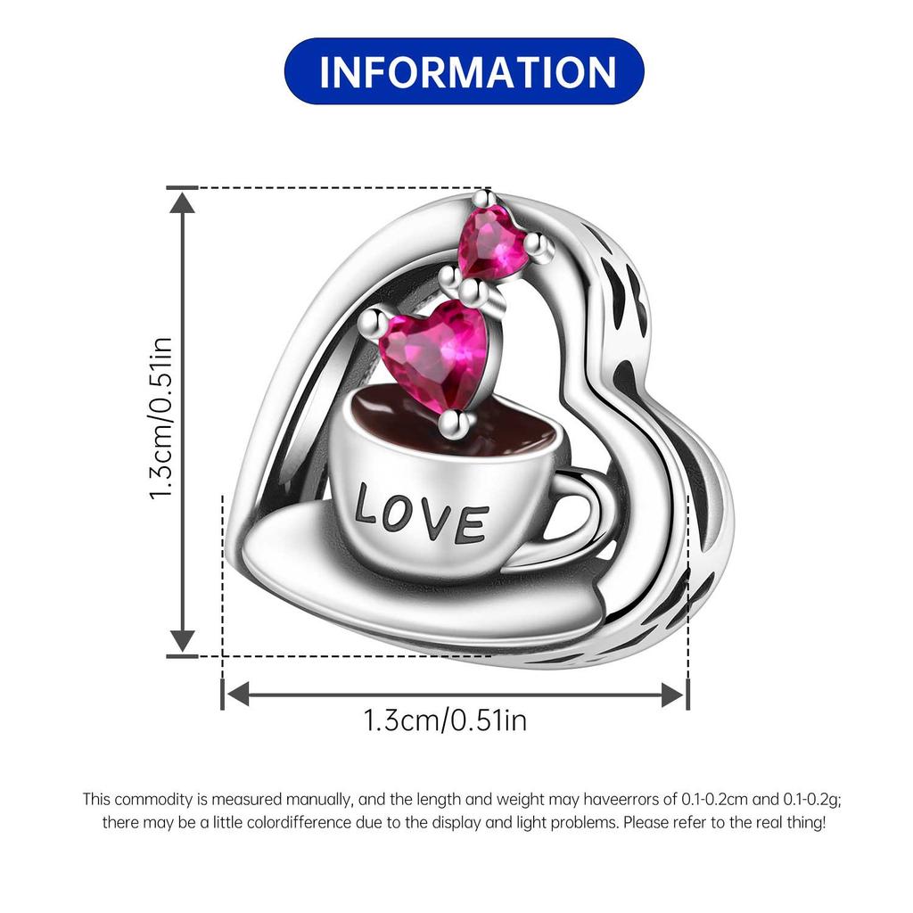 Trendy Heart Shaped Zircon Beads for Bracelet and Necklace Making