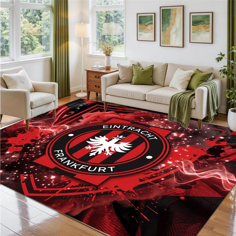 Eintracht Frankfurt Football Design Crystal Velvet Rug Soft Decorative Mat for Bedroom Entrance