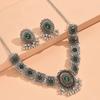 Southeast Asia Indian Ethnic Gemstone Beaded Earrings and Necklace Set