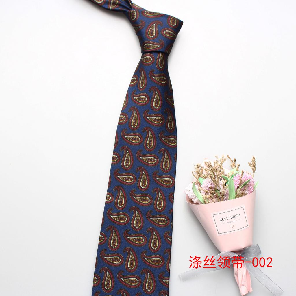 9Cm Men'S Tie, Polyester Silk Exquisite Printed Tie, Business Casual Suit Tie