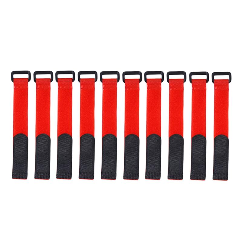 

10Pcs/set Reusable Fishing Rod Tie Holder Strap Hook Loop Ties Belt Fishing Rod Strapping Wrap Band Outdoor Fish Tool 20x200mm