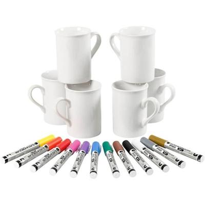 Decoration Kit - Cups and Glasses - Porcelain Markers - Creative