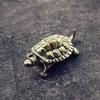 Vintage Brass Crocodile Turtle Ornaments Home Turtle Keychain Pendants Tea Pet Ornaments Turtle Handicraft Ornaments Wholesale
