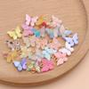 10Pcs Gold Plated Acrylic Butterfly Charm Pendant Jewelry Making Earrings Bracelet Necklace Diy Accessories Craft