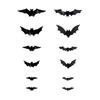 LED Wall Lamp Halloween Stickers, Glow-in-the-Dark Bat & Spider Decorations, Battery-Powered Hanging Ornaments Decor for Haunted House Party,