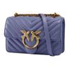 New PINKO Love Icon Nappa Leather Crossbody Bag, Shoulder Bag Women's Blue 1P22UJ-A03Z-Y79Q