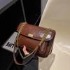 Autumn and Winter Chain Women's Bag, Shoulder Messenger Bag, Solid Color Simple Bag, Retro Casual Small Square Bag Women