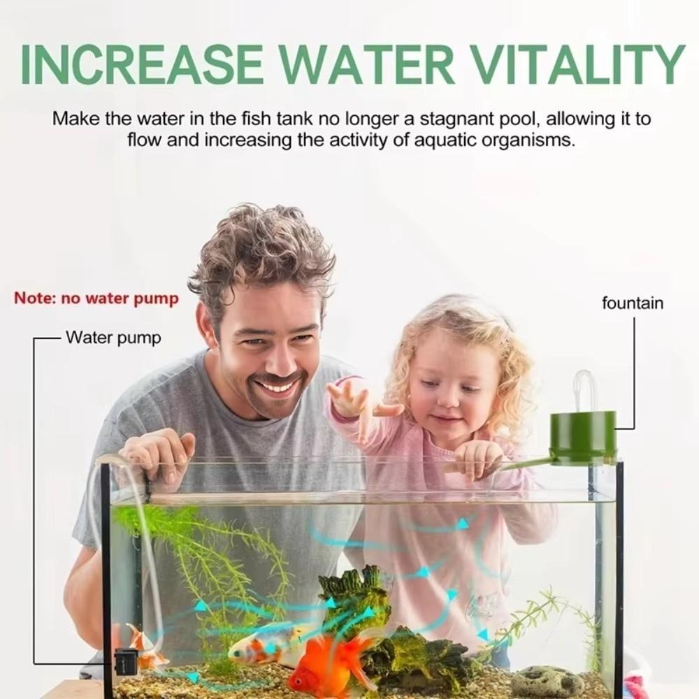 Durable Plastic Aquarium Filter Box Round Bamboo Fish Tank Air Pump Internal Filter 3 In 1 Fish Tank Filter