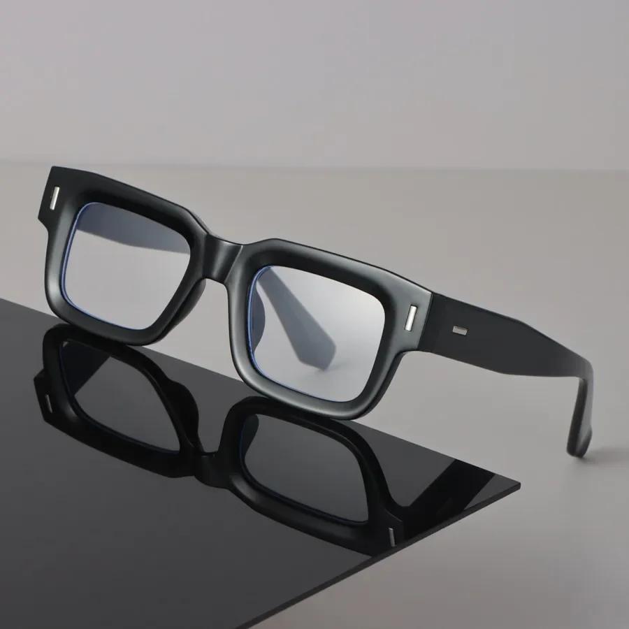 Minimalist Luxury Transparent Glasses Cool Square Frame Eyeglass Women Men Cool Clear Lens Frame Glasses