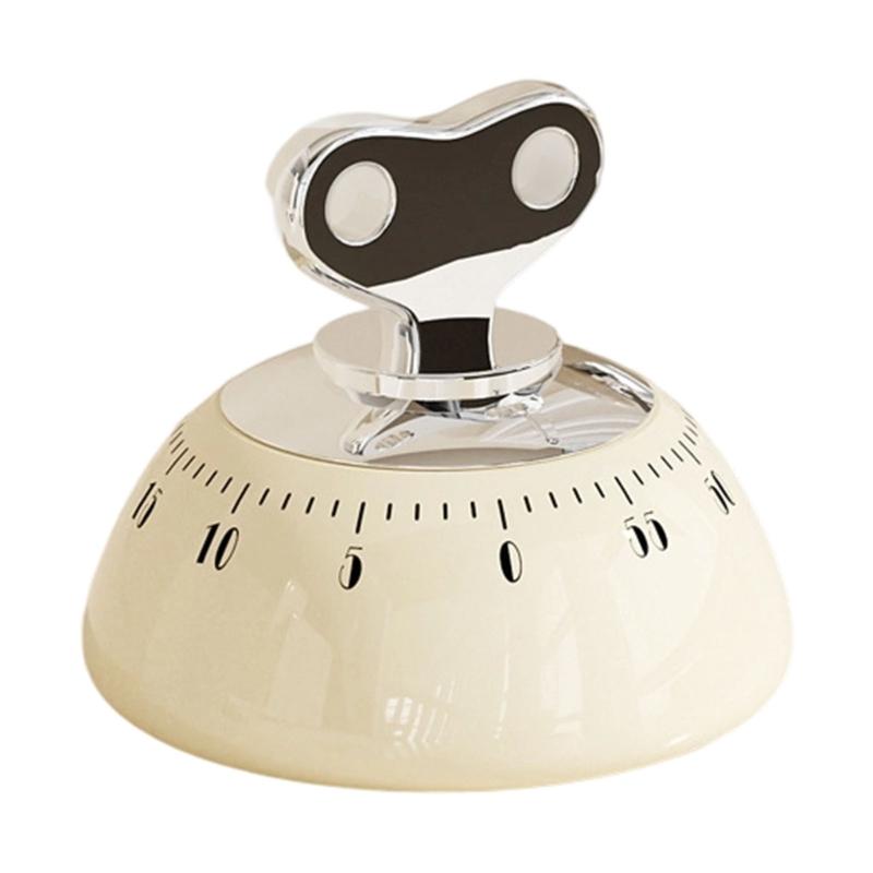 

Механический таймер с сильным магнитным основанием для использования на кухне, в офисе, в спортзале, будильник с конструкцией из АБС-пластика и увеличенными циферблатами белый