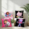 Cartoon Gabbys Mercat Cat Pillow Case Plush Fabric Soft Pillowcase Double Sided Print Cushion Cover Household Gifts