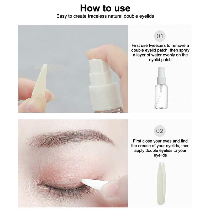 1 Sheet Bevel Segmented Patches For Drooping Eyelids Tape Invisible Double Eyelids Stickers Invisible Fallen Eyelids