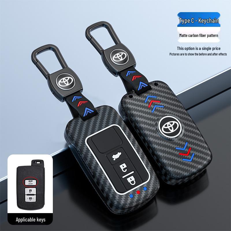 Toyota Camry Key Case for Junrui Land Cruiser - Frosted Remote Shell with Luminous Buckle