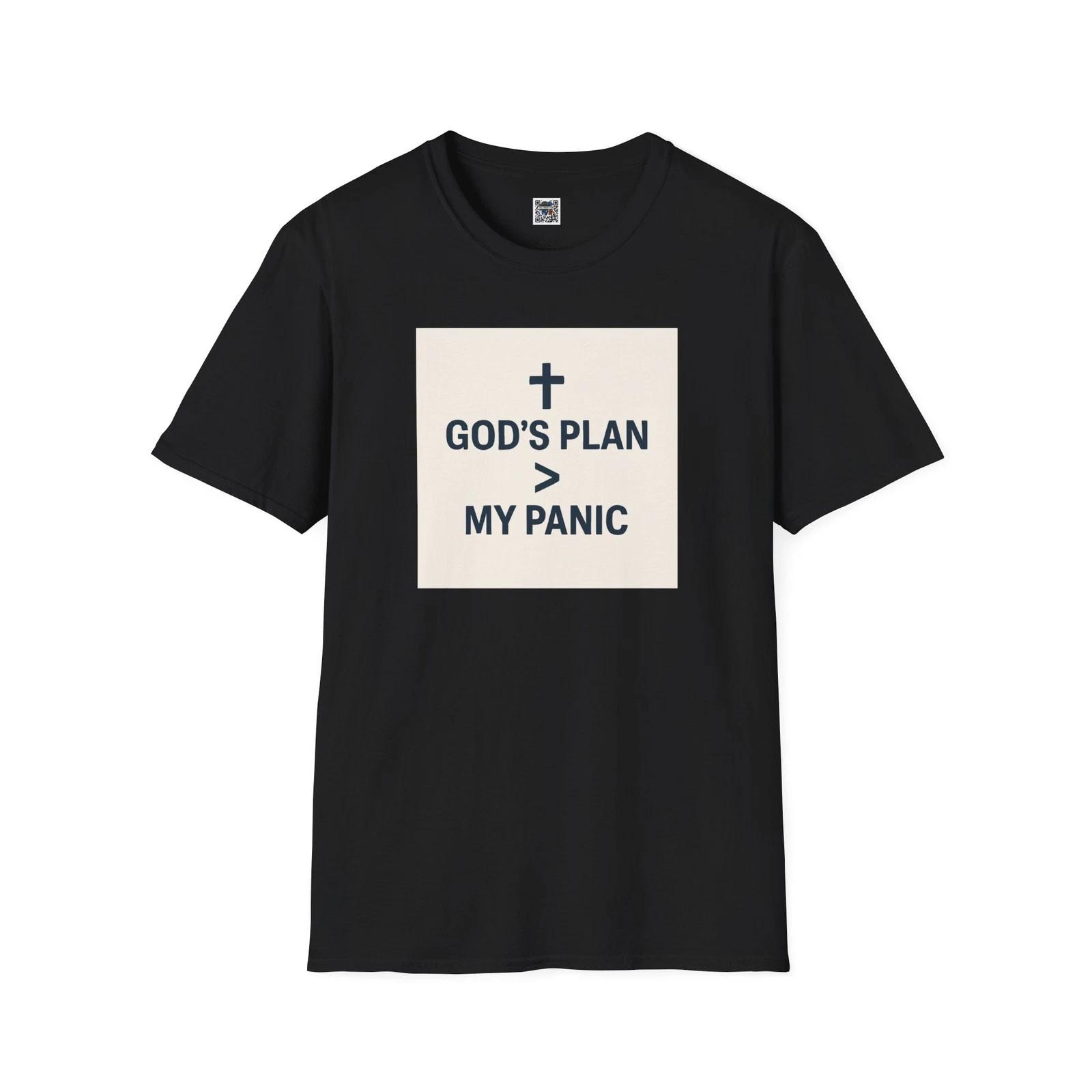 God’s Plan My Panic Faith Shirt – Christian Inspirational Tee 4XL