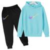 2026 Children Hoodie Letters Sports Pullover3-13Yrs Coat Sweatshirt+Pants -piece Set Boy Girl Toddler Clothes Fashion Set