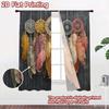 2D FLAT PRINTING 2pcs Curtains (Without Rod) Colorful Dreamcatchers with Feathers Modern Creative Curtains Polyester Curtains