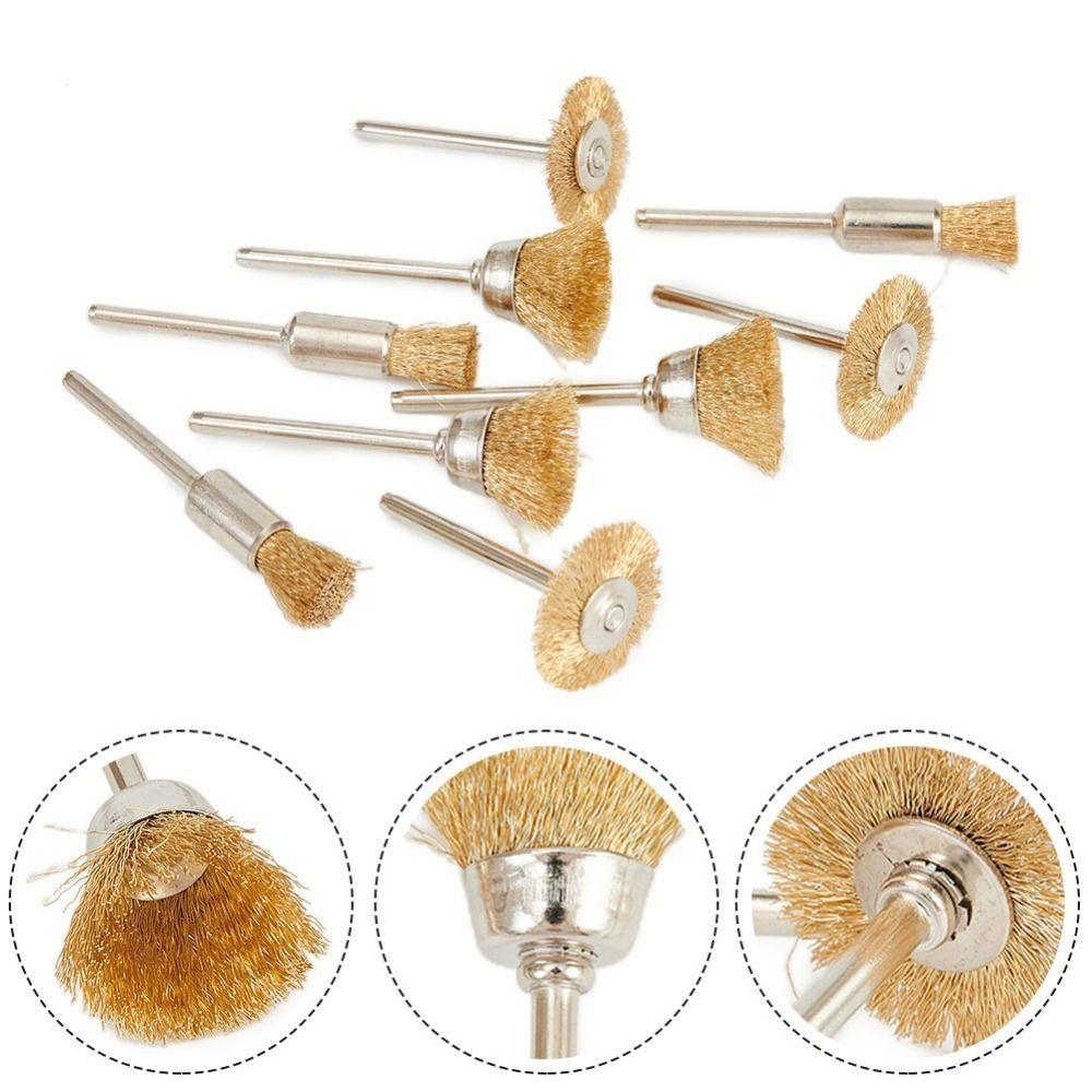 Accessories Electric Rotary Tools Wire Wheel Polishing Grinding Brass Brush Kit Buffing Sanding