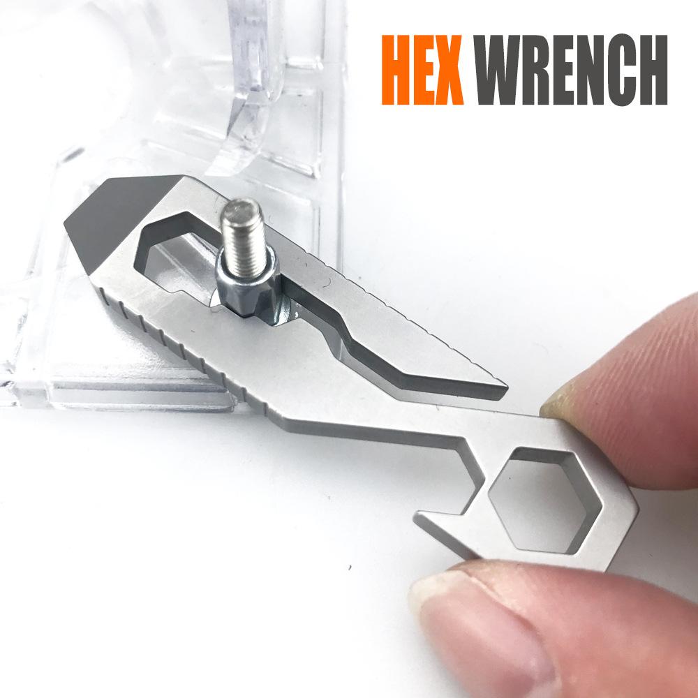 Stainless Steel 8-in-1 Multi-Function Wrench Hex Wrench, Flathead Screwdriver, Bottle Opener