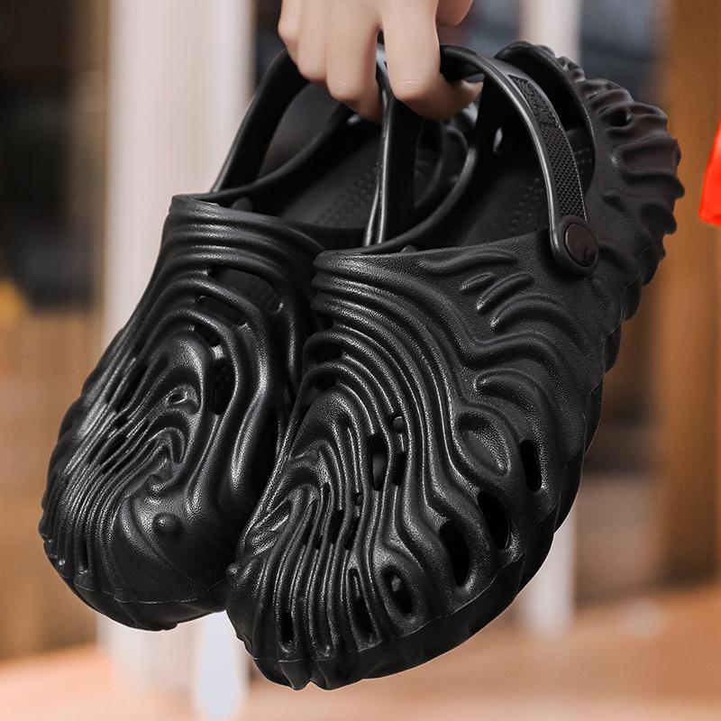 Vară, nou cuplu exploziv, amprentă digitală, culoare solidă, bărbați, femei, sandale respirabile, pantofi de înot pentru bărbați